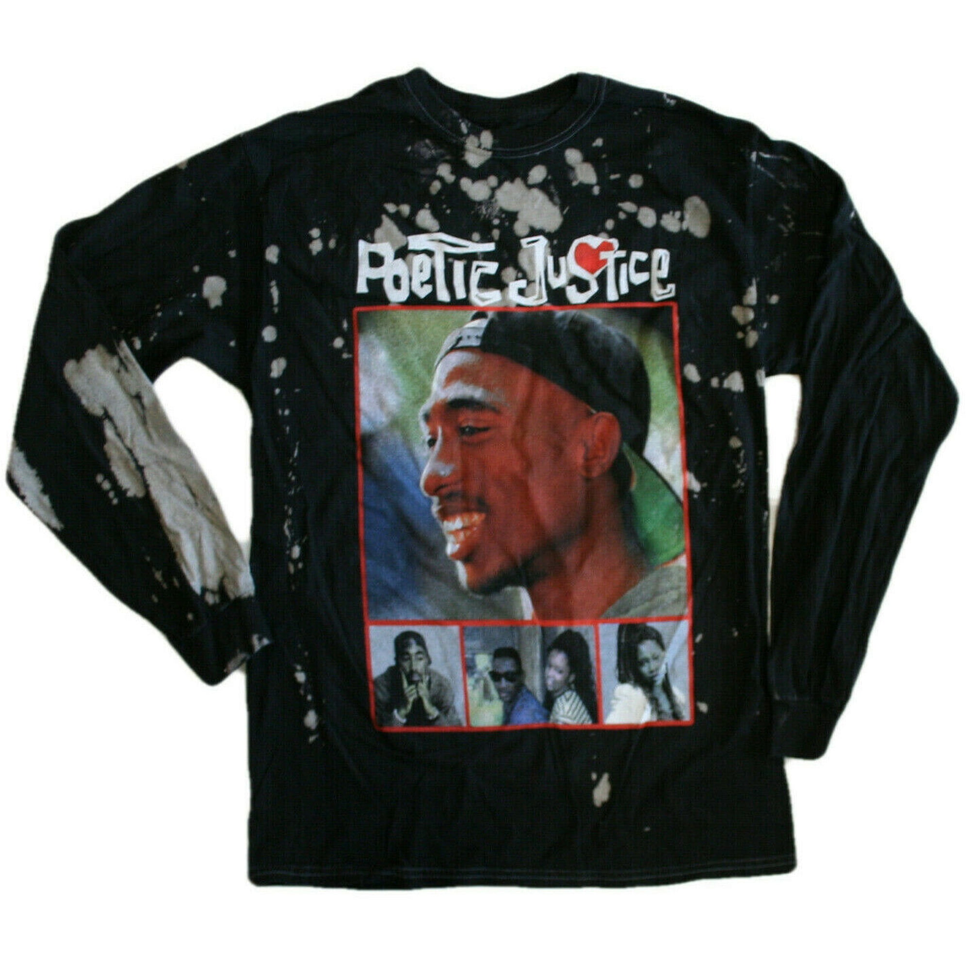 Poetic Justice Bleach Washed Long Sleeve Men's T-Shirt Poetic Justice Bleach Washed Long Sleeve Men's T-Shirt