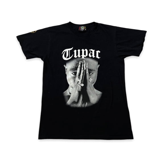 Poetic Justice Praying Hands Men's Black T-Shirt (Large)