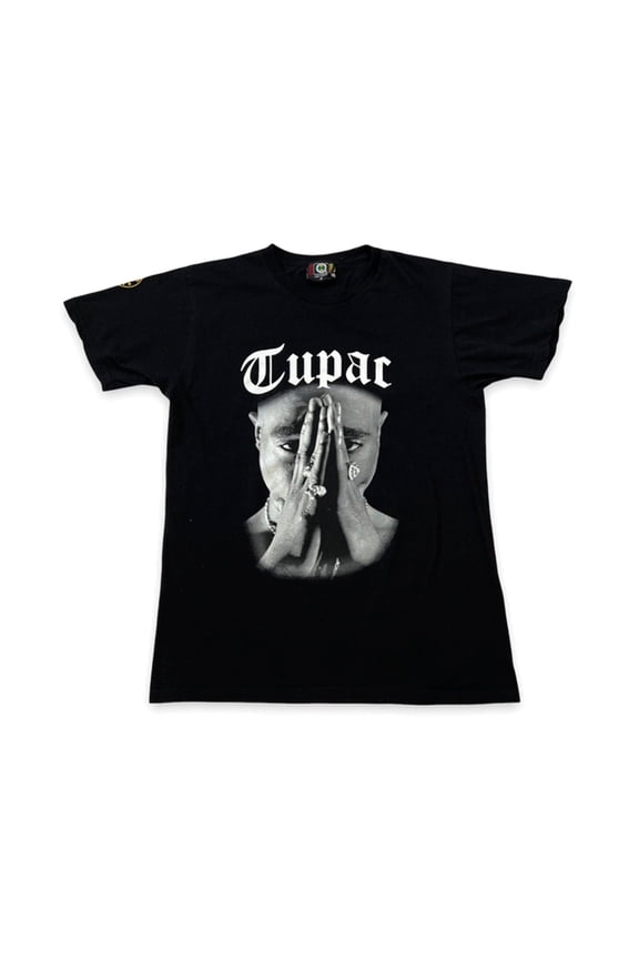 Poetic Justice Praying Hands Men's Black T-Shirt (Large)