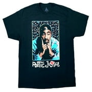 POETIC JUSTICE Men's Black Short Sleeve T-Shirt