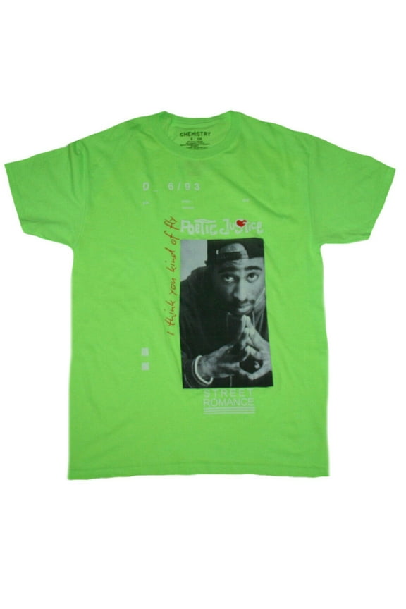 Poetic Justice Street Romance "I Think You Kind Of Fly" Men's Neon Green T-Shirt