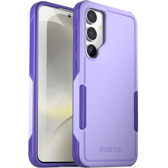 Poetic Neon Case for Galaxy S24 Plus 6.7", Dual Layer Rugged Slim Shockproof Protective Cover, Purple