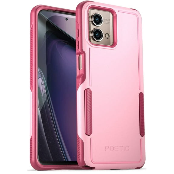 Poetic Neon Case for Moto G Stylus 5G 2023, Dual Layer Heavy Duty Drop Protection, Pink