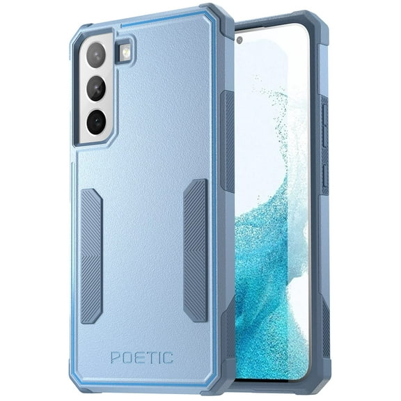 Poetic Neon Case for Samsung Galaxy S22 Plus 5G, Dual Layer Heavy Duty Drop Protection, Sky Blue