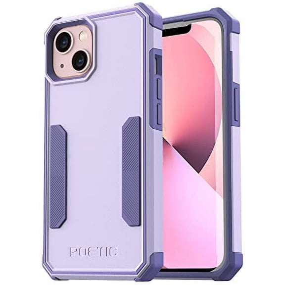 Poetic Neon Case for iPhone 13, Dual Layer Heavy Duty Drop Protection, Purple