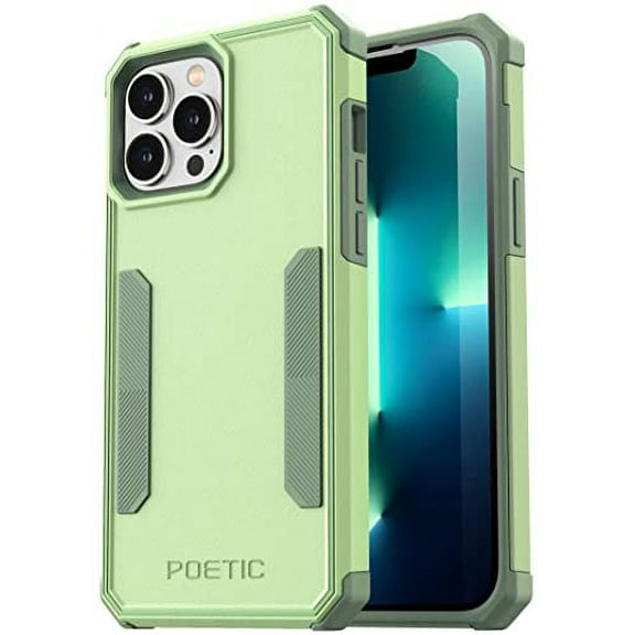 Poetic Neon Case for iPhone 13 Pro, Dual Layer Heavy Duty Drop Protection, Mint