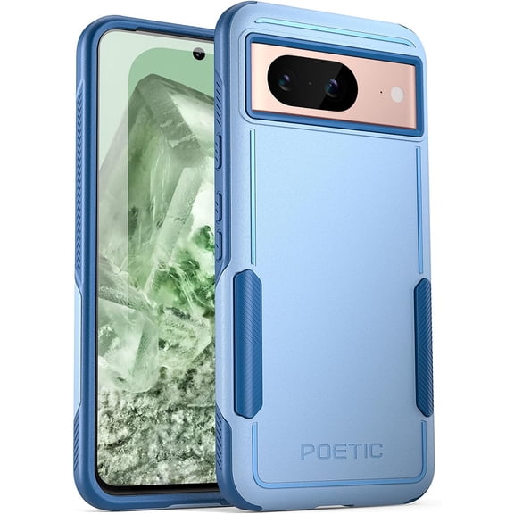Poetic Neon Series Case Compatible with Google Pixel 8 5G 6.2 inch, Dual Layer Heavy Duty Tough Rugged Light Weight Slim Shockproof Protective Cover Case, Sky Blue