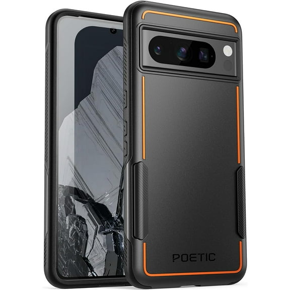 Poetic Neon Series Case Compatible with Google Pixel 8 Pro 5G 6.7 inch, Dual Layer Heavy Duty Tough Rugged Light Weight Slim Shockproof Protective Cover Case, Black