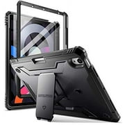 Poetic Revolution Case Designed for iPad Air 5 / iPad Air 4 10.9 inch, Full-Body Rugged Shockproof Protective Cover with Kickstand and Built-in-Screen Protector for iPad Air 5th / 4th Gen, Black