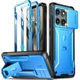 thumbnail image 1 of Poetic Revolution Case for Moto Edge 2025 [Not for 2024 Version], [Slide Camera Cover], Full-Body Military Grade Case with Kickstand and Built-in-Screen Protector, Light Blue, 1 of 5