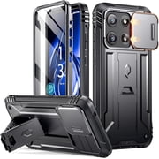 Poetic Revolution Case for Motorola Moto G Stylus 5G 2026, [Slide Camera Cover] [Screen Protector Works with Fingerprint ID] Military Grade Rugged Shockproof Phone Case with Built in Kickstand, Black