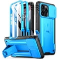 thumbnail image 1 of Poetic Revolution Case for iPhone 16 Pro 6.3 inch with Built-in-Screen Protector, Light Blue, 1 of 5