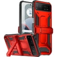 thumbnail image 1 of Poetic Motorola Moto Razr 2023 Shockproof Metallic Phone Cover, Red, 1 of 6