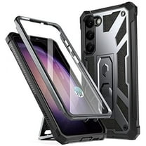 Poetic Spartan Case for Samsung Galaxy S23  Plus 5G 6.7 inch, Full Body Rugged Case with Kickstand, Metallic Gun Metal