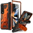 thumbnail image 1 of Poetic Spartan Case for Samsung Galaxy Z Fold 4, Full Body Rugged Case with Kickstand, Metallic Orange, 1 of 6