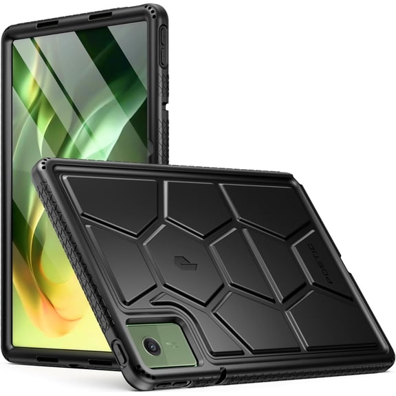 Poetic TurtleSkin for Motorola Moto Pad 11 inch (2026) case, Heavy Duty Shockproof Rugged Kids Friendly Drop Protection Silicone Cover Case, Black
