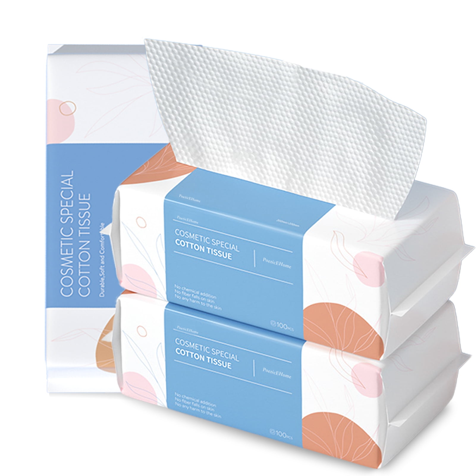 PoeticEHome Soft Dry Wipe 300ct Cotton Tissue Face Cloths Disposable