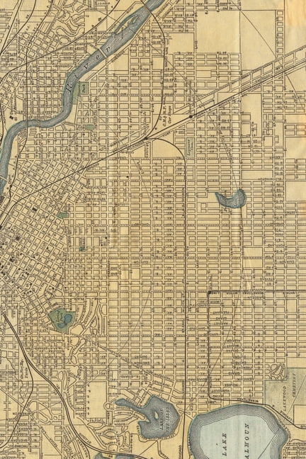 Poetose Notebooks: Minneapolis, Minnesota Vintage Map Field Journal Notebook, 50 pages/25 sheets, 4x6 (Paperback)