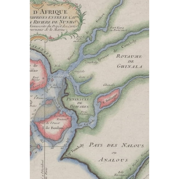 Poetose Notebooks: West Africa Vintage Map Field Journal Notebook, 50 pages/25 sheets, 4x6 (Paperback)