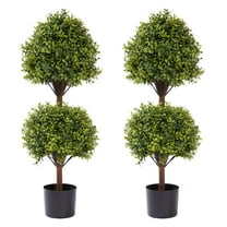 Poetree 39.3" Double Ball Boxwood Artificial Topiaries