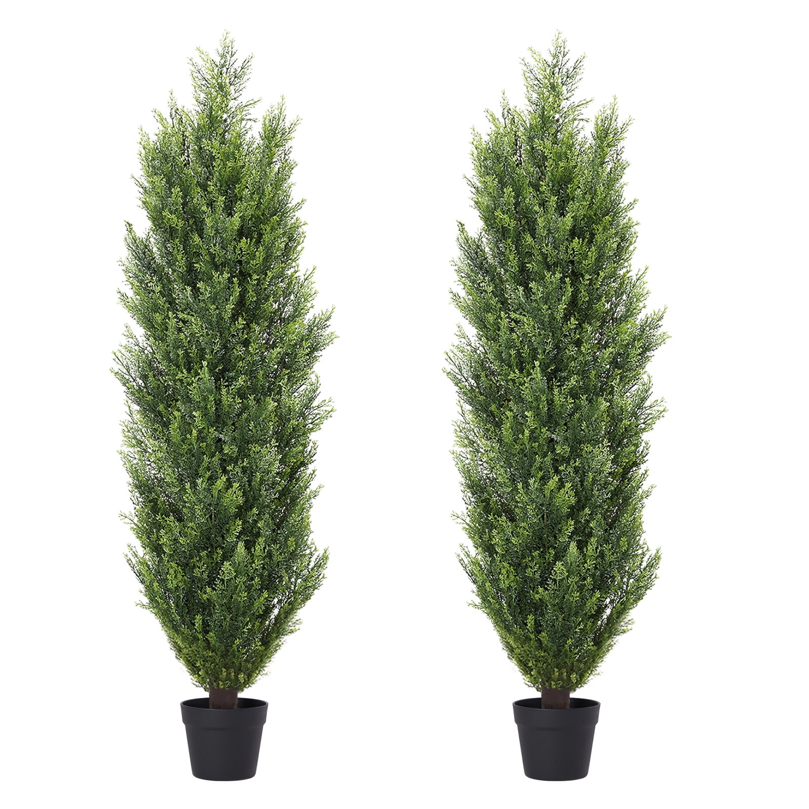 Perfect Tree Poetree 2 Pack 4 ft Faux Cedar, UV Rated Decor Tree, Perfect ...
