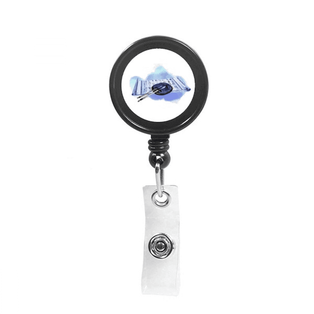 Poetry Antiquities Calligraphy China Retractable Keychain Badge Holder ID Badge