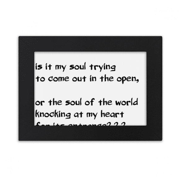 Poetry Quote Soul Knocking On Heart Desktop Photo Frame Ornaments Picture Art Painting