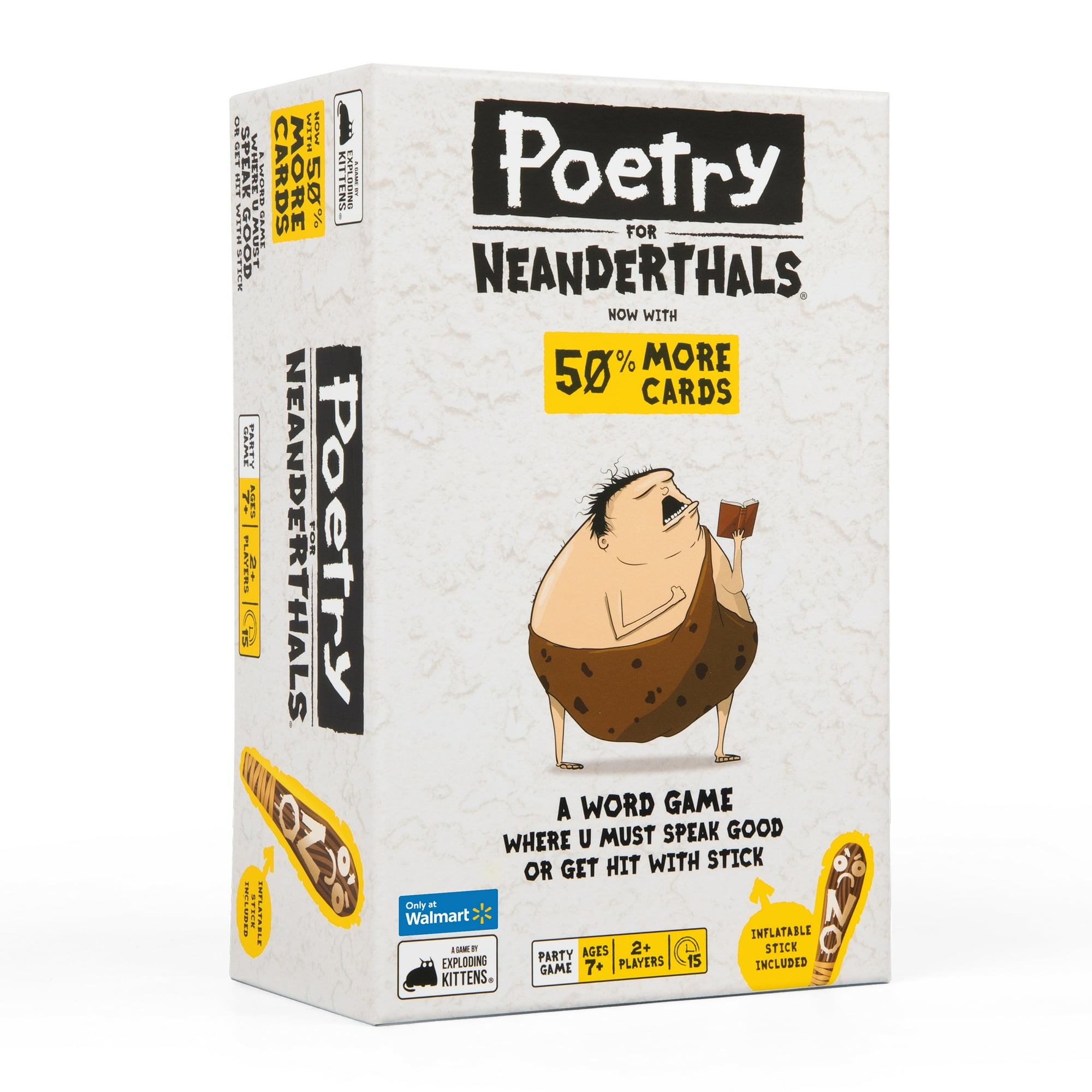 Poetry for Neanderthals Party Game by Exploding Kittens Brand, Ages 7 and up, 2+ Players (Walmart Exclusive)