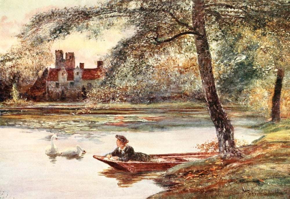 Poets Country 1907 Bisham Abbey Canvas Art - Francis S Walker (24 x 36)