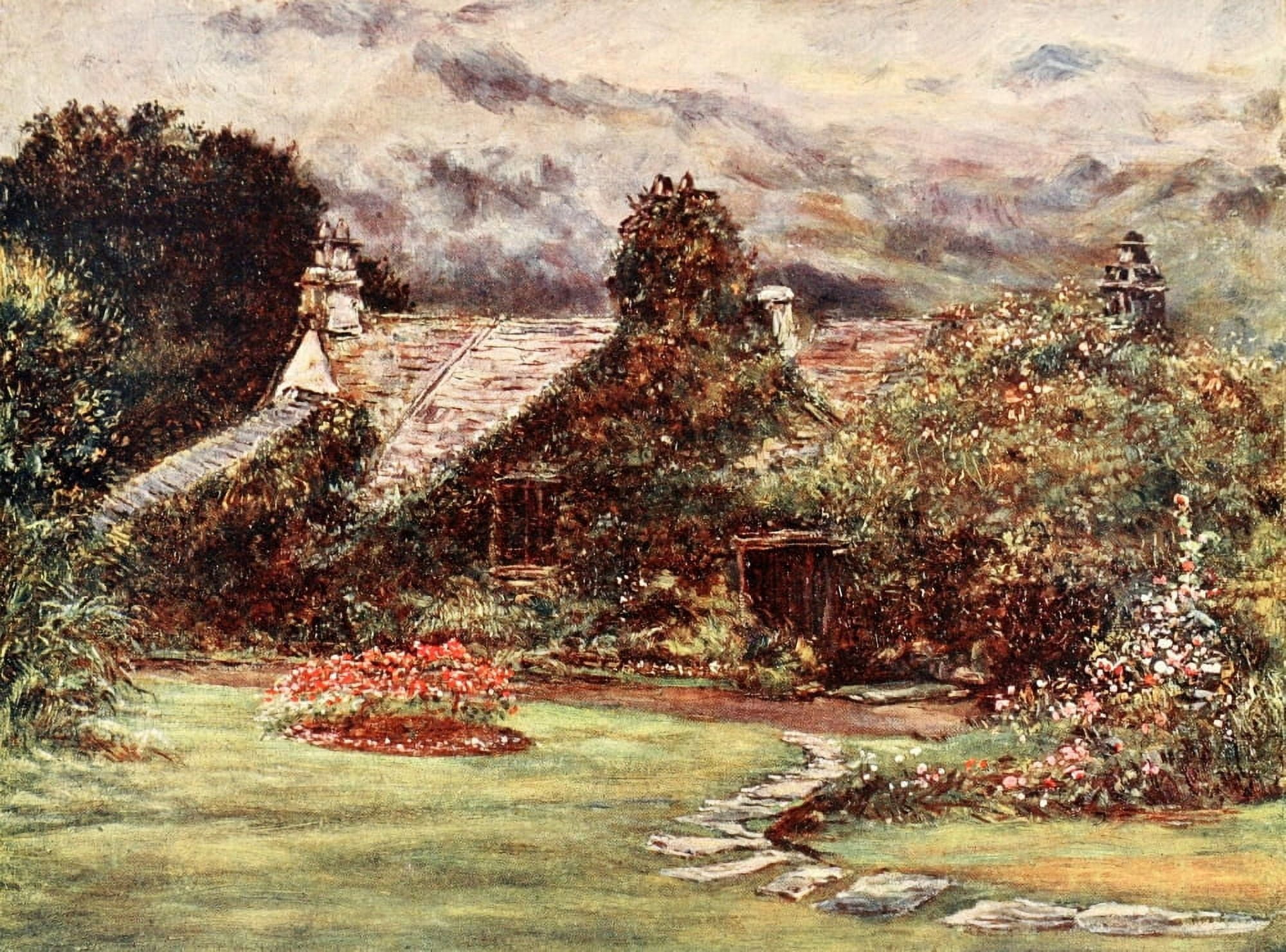 Poets Country 1907 Dove Cottage Grasmere (Wordworths house) Canvas Art - Francis S Walker (24 x 36)
