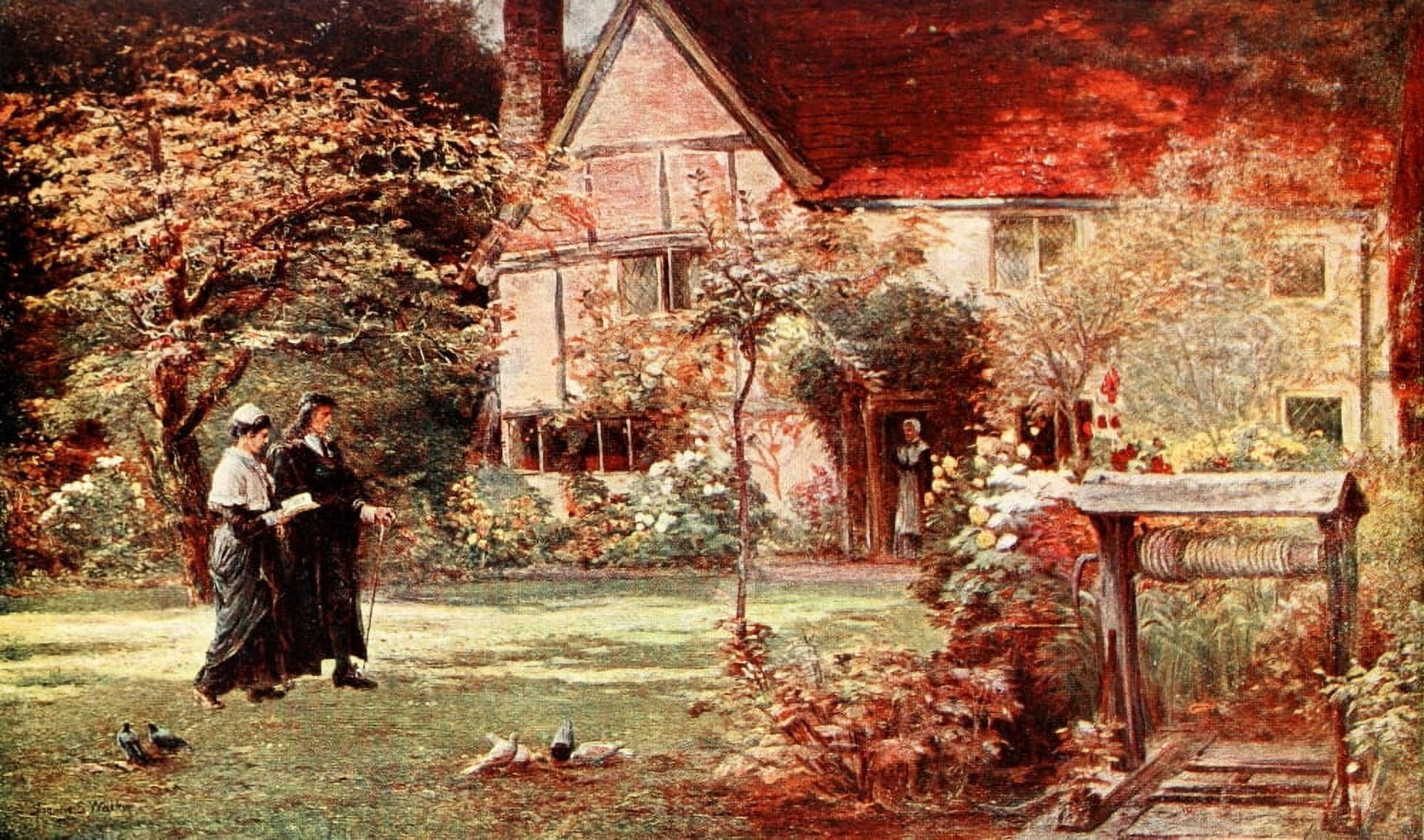 Poets Country 1907 Miltons cottage Chalfont St Giles Canvas Art - Francis S Walker (18 x 24)