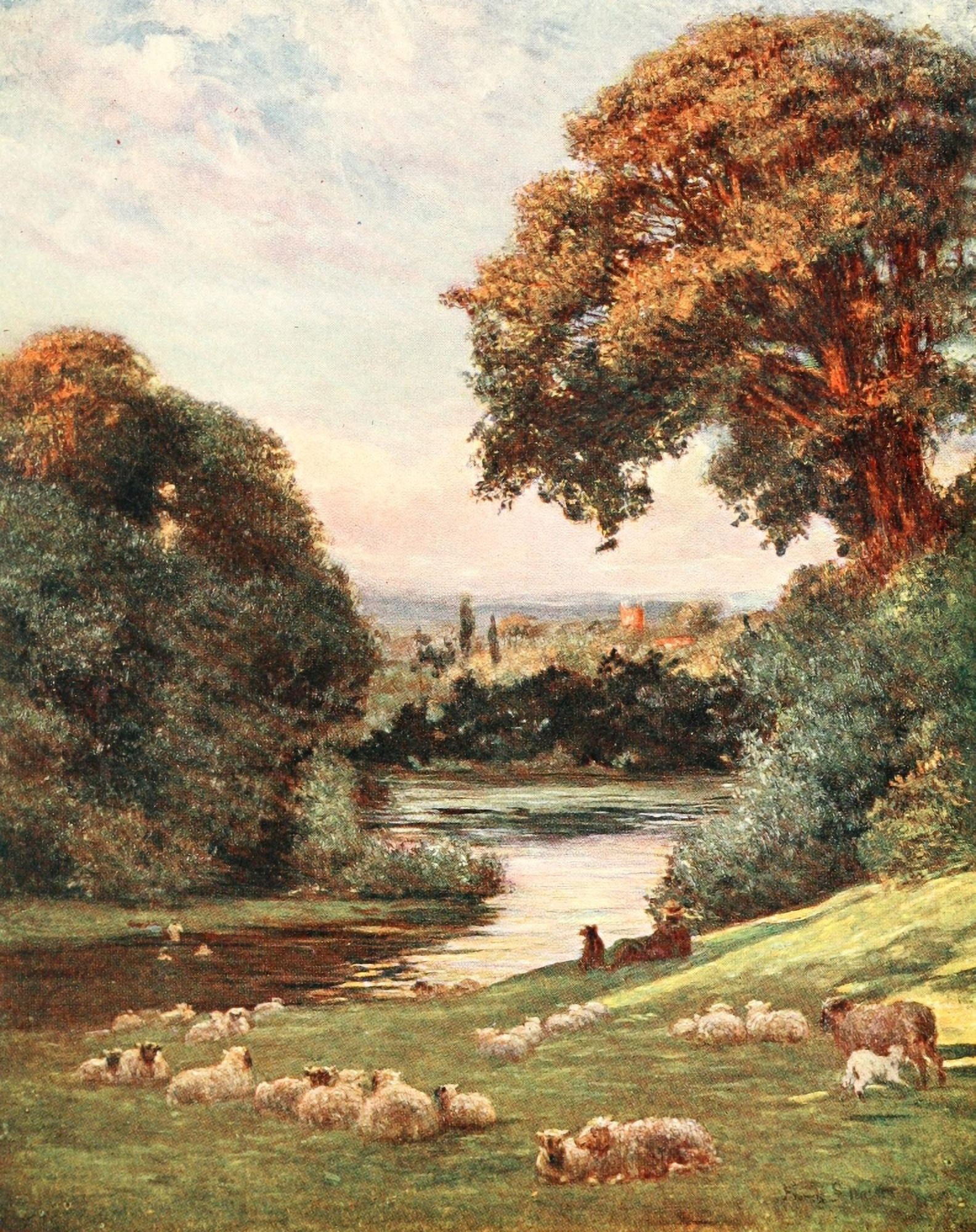 Poets Country 1907 Prior Park Bath Canvas Art - Francis S Walker (18 x 24)