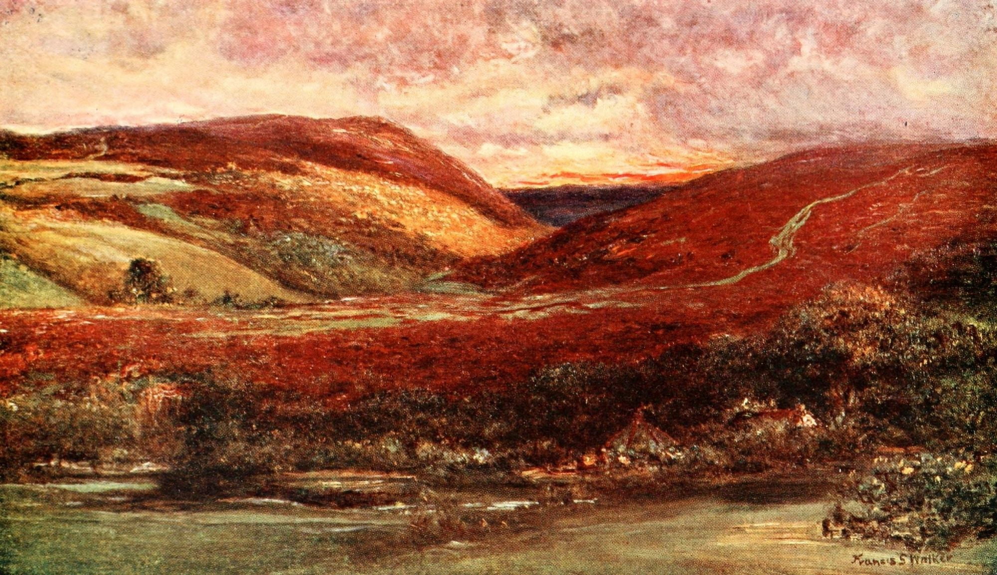 Poets Country 1907 Quantock Hills Canvas Art - Francis S Walker (18 x 24)