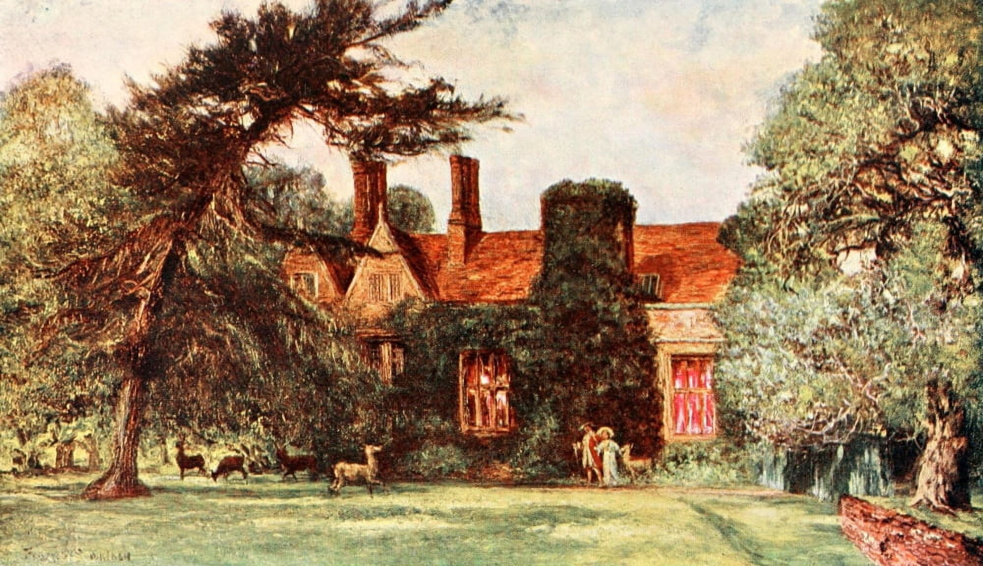 Poets Country 1907 Stoke Poges Manor Canvas Art - Francis S Walker (24 x 36)