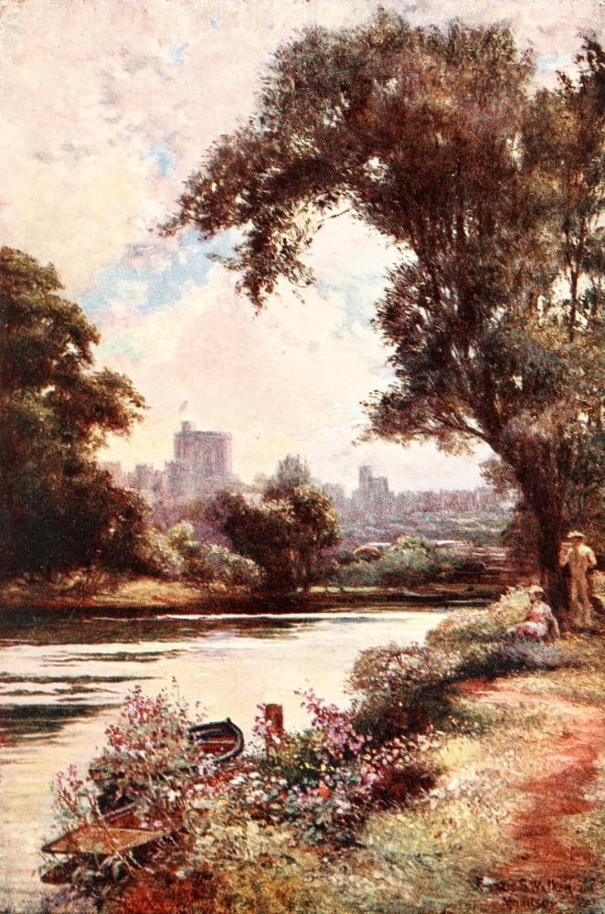 Poets Country 1907 Windsor Castle Canvas Art - Francis S Walker (18 x 24)