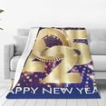 thumbnail image 1 of Pofeuu 2025 New Year 1 Print Ultra-Soft Micro Fleece Blanket,for Bed Or Sofa,All Season Throw Blankets Flannel Blanket-80"x60", 1 of 7