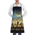 thumbnail image 1 of Pofeuu 2025 New Year 5 Print Aprons with Pockets, Cute Aprons for Kitchen, Cooking, Server, Barber, Chef Apron, 1 of 7