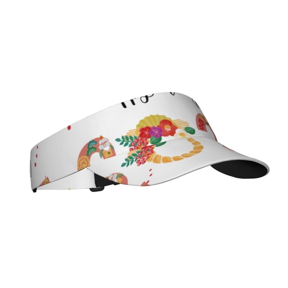 Pofeuu 2025 New Year'S Print Sunscreen Visor Cap Adjustable Sport Empty Top Baseball Sun Cap for Men Women Sports Outdoor Headwear