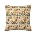 thumbnail image 1 of Pofeuu 70s Hippie Style Print Double-sided plush pillowcase Square Throw Pillow Covers Pillows Cover for Living Room Bedroom Sofa Couch Cushion Cover（No pillow core）-20"x20", 1 of 7