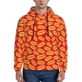 thumbnail image 1 of Pofeuu A Big Hot Dog Print Mens Casual Hooded Collar Drawstring Hoodies Pullover Sweatshirts Casual Long Sleeve Shirts-Small, 1 of 7
