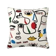 thumbnail image 1 of Pofeuu Aabstract Eyes Print Double-sided plush pillowcase Square Throw Pillow Covers Pillows Cover for Living Room Bedroom Sofa Couch Cushion Cover（No pillow core）-16"x16", 1 of 7