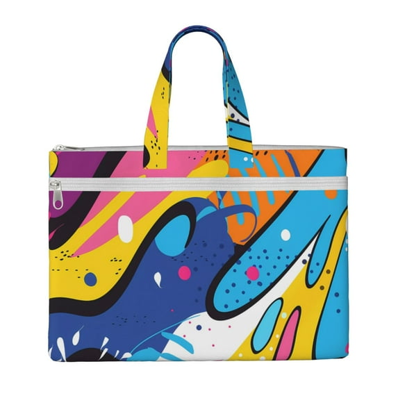 Pofeuu Abstract Color Splash Print Laptop Bag Carrying - Computer Bag Laptop Case Shoulder Slim Work Travel