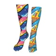 thumbnail image 1 of Pofeuu Abstract Color Splash Print Stockings, Adult Running Hiking Socks for Youth and Adult-One Size, 1 of 8