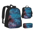 thumbnail image 1 of Pofeuu Abstract Colorful Art Supplies Print Backpack Travel Backpacks With Lunch Bag Pencil Bag Set 3 pcs Set Cartoon Backpack, 1 of 7