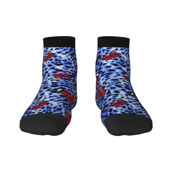 Pofeuu Abstract Colorful Butterflies Print 30cm Socks, Adult Running Hiking Socks for Youth and Adult