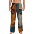 thumbnail image 1 of Pofeuu Abstract Colorful Duality Print Men's Pajama Pants, Soft Lounge Pajama Pants with big pockets for Men Plaid Pj Bottoms-X-Large, 1 of 6