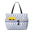 thumbnail image 1 of Pofeuu Abstract Gondola Snowflake Print Beach Bag,Waterproof Sandproof Beach Tote Bag, Large Capacity Foldable Beach Bags for Women, 1 of 7