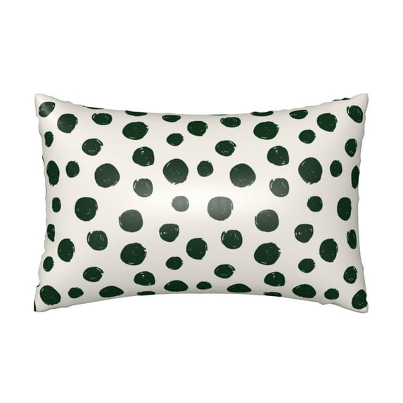 Pofeuu Abstract Green Polka Dot Print Satin Pillowcase for Hair and Skin Pillow Cases, Silk Pillow Cases, Soft Cooling Pillow Covers, 20x30 Inches(Pillow core not included)