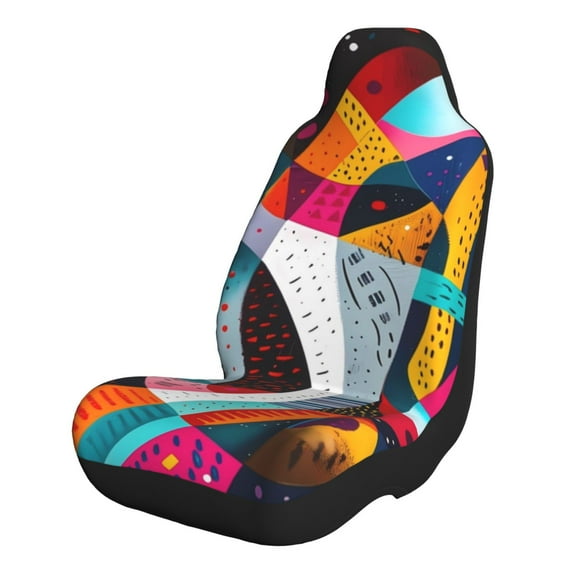 Pofeuu Abstract Jazz Instrumental Print Automotive Car Seat Covers Flat Cloth Full Set Seat Covers,Car Seat Covers front seats for Cars Trucks and SUVs-2 PCS