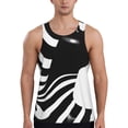 thumbnail image 1 of Pofeuu Abstract Monochrome Profile Print Men's Workout Tank Tops Sleeveless Muscle Gym Shirt Quick Dry-4X-Large, 1 of 7